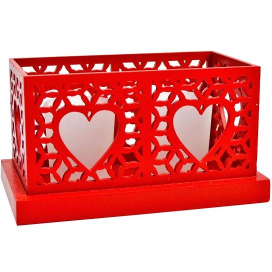 PORTA VELAS DUPLO MAD. VRM 19.5X11.3X10.5 PORTA VELAS DUPLO MAD. VRM 19.5X11.3X10.5