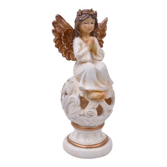 ANJO CERAMICA C/ ESFERA E LUZ 32CM