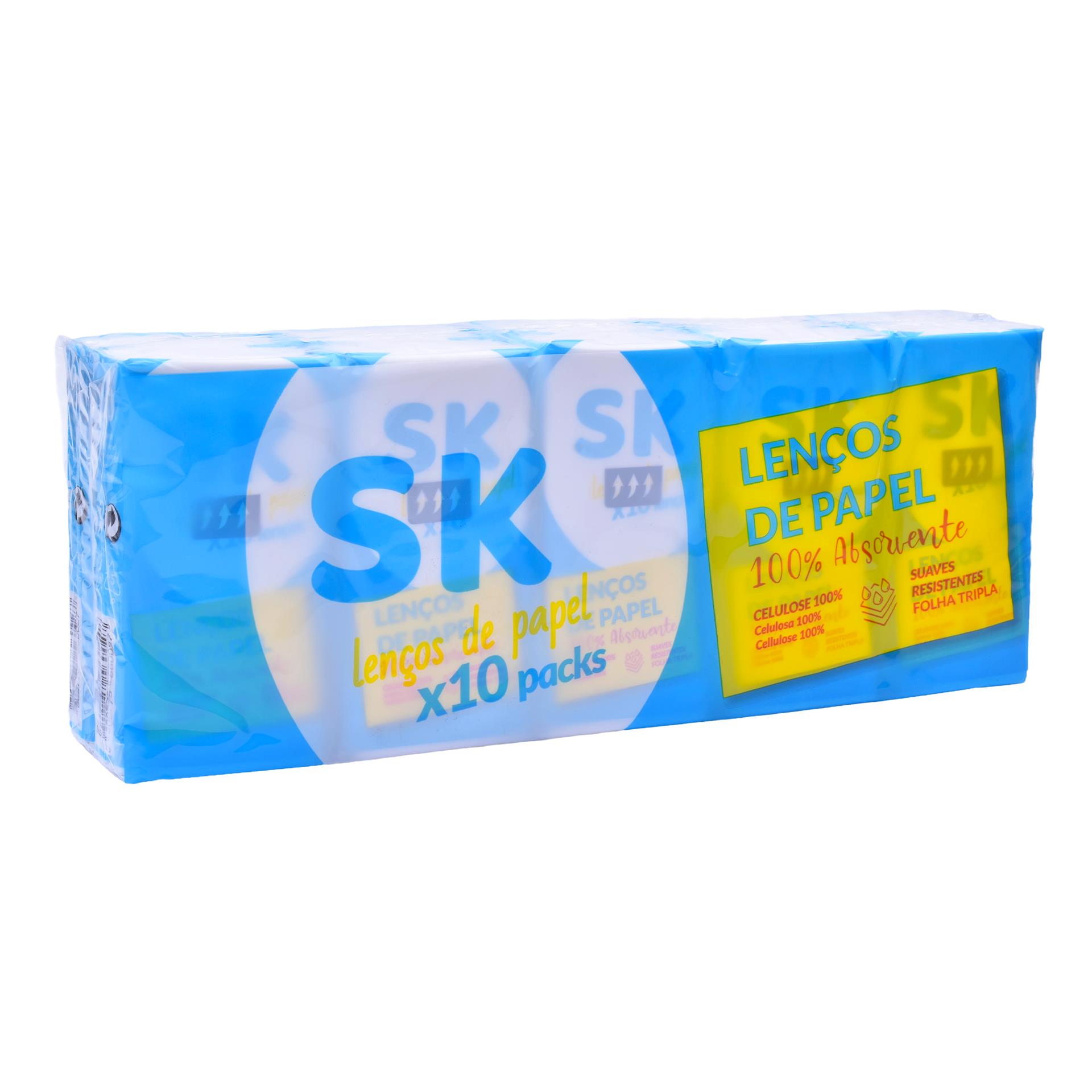 LENÇOS PAPEL SK PACK10X10 LENÇOS PAPEL SK PACK10X10