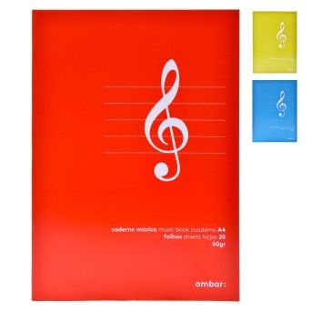 ESCOLA CADERNO MUSICA A4 20FLS