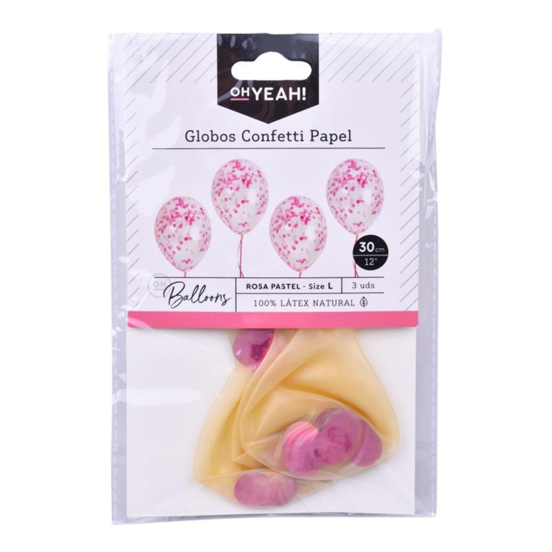 BALAO JUMBO LATEX CONFETE ROSA PASTEL30C BALAO JUMBO LATEX CONFETE ROSA PASTEL30C