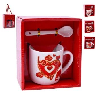 SET CANECA E COLHER 7,2X7,2 2645-109-13 CX120