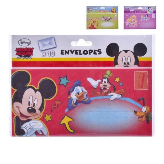 ENVELOPES+PAPEL CARTA 10UNI MICKEY ENVELOPES+PAPEL CARTA 10UNI MICKEY