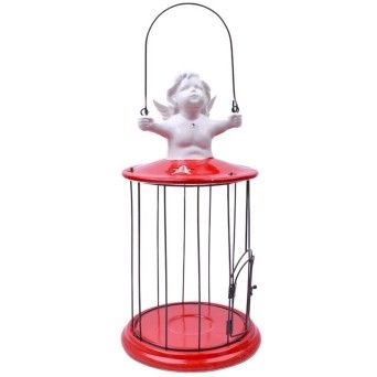 PORTA VELA GAIOLA C/ANJO 35CM