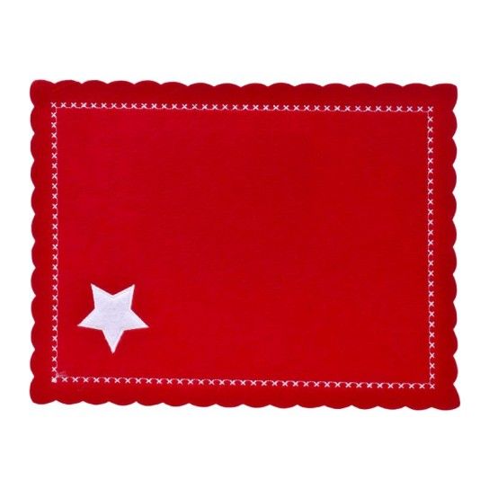 INDIVIDUAL FELTRO VRM C/ESTR 40X30CM INDIVIDUAL FELTRO VRM C/ESTR 40X30CM