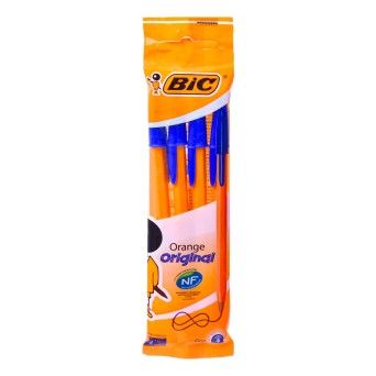 BIC CRISTAL ORANGE ORIGIN PACK 4UN AZUL