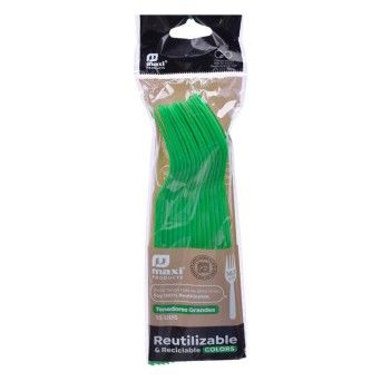 COLHER DESC REUT VERDE 16.5CM 15UN 1356R