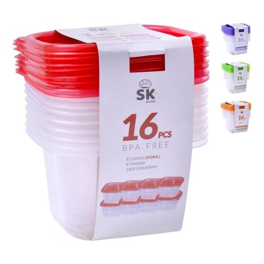 CAIXA MULT SET 16PCS 950ML 0185-08 CX24