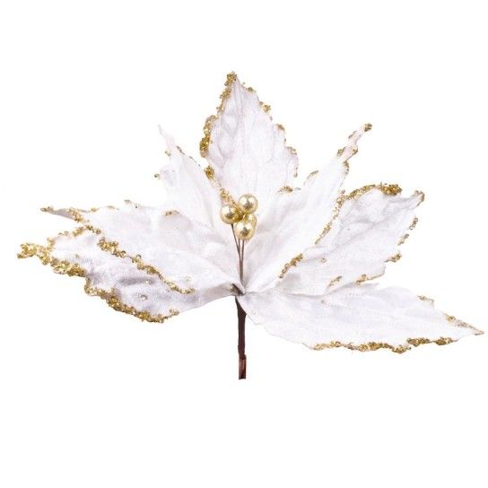 FLOR C/ CLIP W1-21133-5 D.29CM PANNA