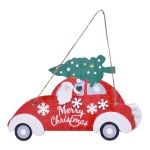 PENDURANTES PAI NATAL CARRO MADEIRA VRM/VR PENDURANTES PAI NATAL CARRO MADEIRA VRM/VR