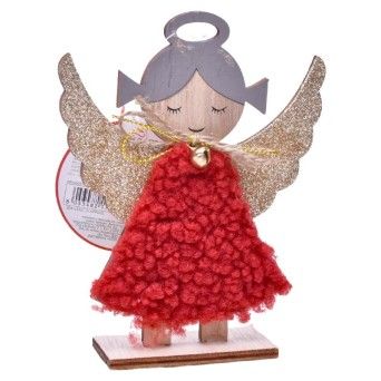 ANJO MADEIRA C/PELUCIA E GLITTER DOUR