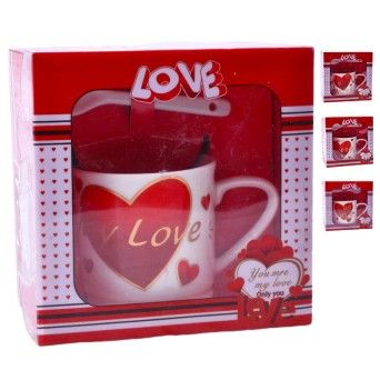 SET CANECA E COLHER 8,2X6,8 2645-108-04 CX96