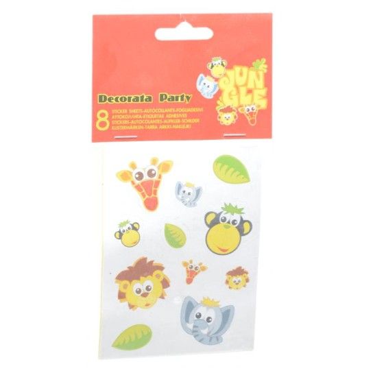 AUTOCOLANTES DECORATIVOS JUNGLE 8PS