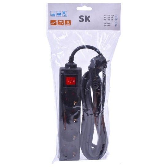 EXTENSAO 5M C/4 TOMADAS+ INT HY-1114P CX25