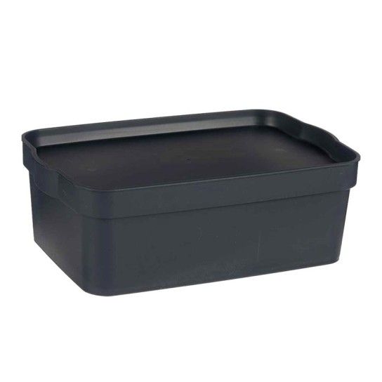 CAIXA PLT COM TAMPA 6L ANTRACITE