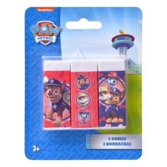 ESCOLA CONJ.3 BORRACHAS PAW PATROL AST1761
