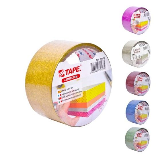 FITA ADESIVA GLITTER 43MMX10M 11275