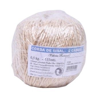 CORDA SISAL 2 CABOS 0.5KG-133MTS