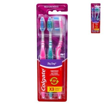 ESCOVA COLGATE PACK3 ZIG ZAG