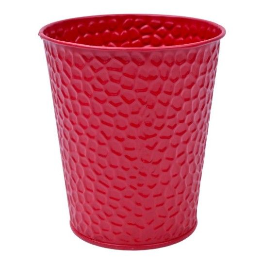 VASO METAL VERMELHO 12CM