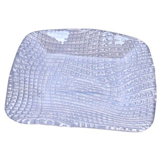 PRATO VIDRO QUAD. 16CM PRATA PRATO VIDRO QUAD. 16CM PRATA