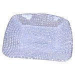 PRATO VIDRO QUAD. 16CM PRATA PRATO VIDRO QUAD. 16CM PRATA