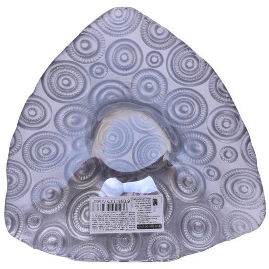 PRATO VIDRO 18CM TRIANG. PRATA PRATO VIDRO 18CM TRIANG. PRATA