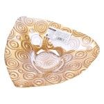 PRATO VIDRO 18CM TRIANG. OURO PRATO VIDRO 18CM TRIANG. OURO