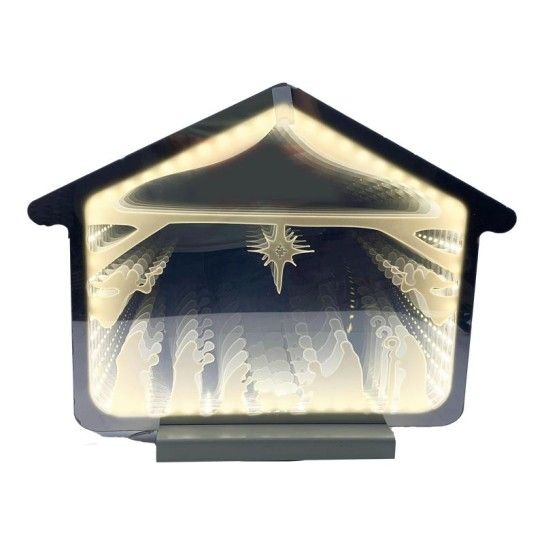CENARIO DE NATAL 3D 41,5 CM BRANCO 2100