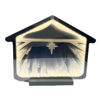 CENARIO DE NATAL 3D 41,5 CM BRANCO 2100