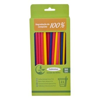 PALHINHAS AMIDO MILHO 21CM 50UN