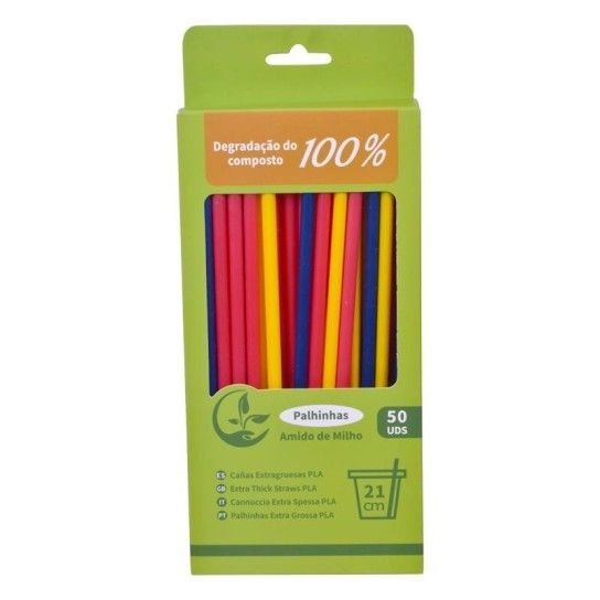 PALHINHAS AMIDO MILHO 21CM 50UN