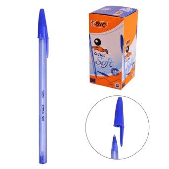 CANETA BIC SOFT GEL AZUL 50UN