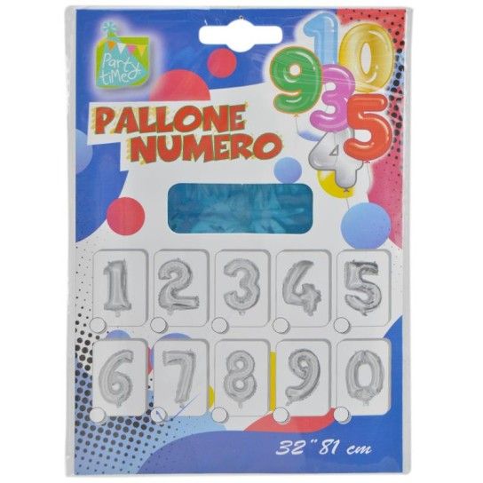 BALAO NUMERO 7 AZUL C/ 81 CM