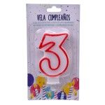 VELA ANIVERSARIO NUMERO 3 22179 VELA ANIVERSARIO NUMERO 3 22179