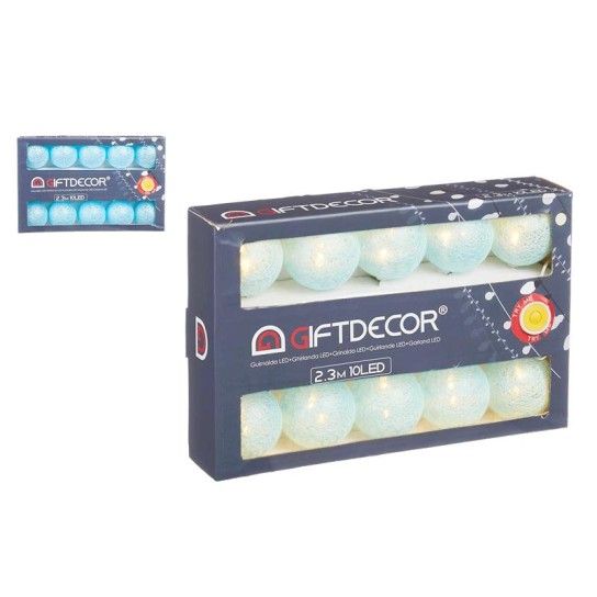 FITA DE LED 10 BOLA AZUL C/CAIXA EXTER