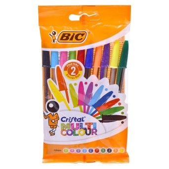 CANETAS BIC CRISTAL MULTI COLOR 10UN