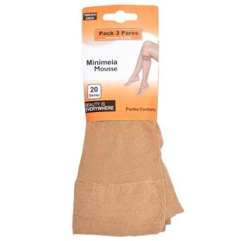 MEIA MINI MOUSSE PACK 3 REF. 33