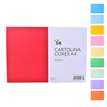 CARTOLINA CORES 10F A4 2940-001-10CX144