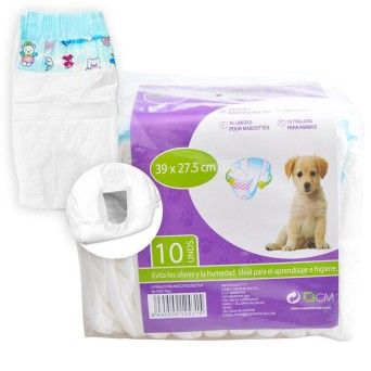 FRALDAS P/ ANIMAIS 39X27,5CM 10UNI 102431
