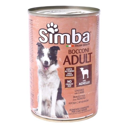 SIMBA CAO  CARNE CORDEIRO LATA 415GRS.