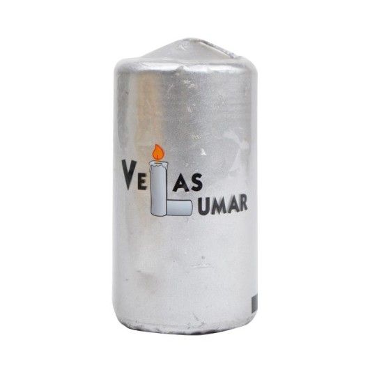 VELA CUBO 90X50 PRATA