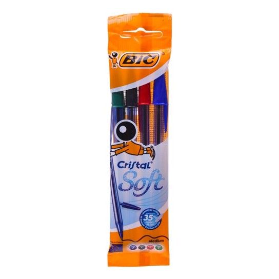 CANETA BIC SOFT PACK 4