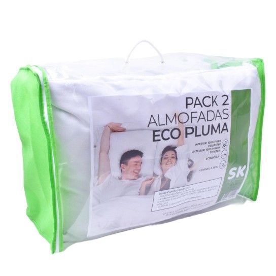 CJ 2 ALMOFADAS ECO PLUMA 4560CM
