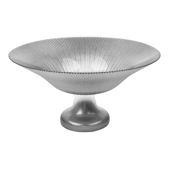 TAÇA COM PÉ 30CM PRATA C/ GLITER PRATA TAÇA COM PÉ 30CM PRATA C/ GLITER PRATA