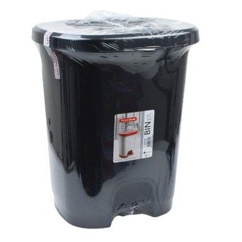 BALDE PLASTICO C/PEDAL 27L PRETO 1206102