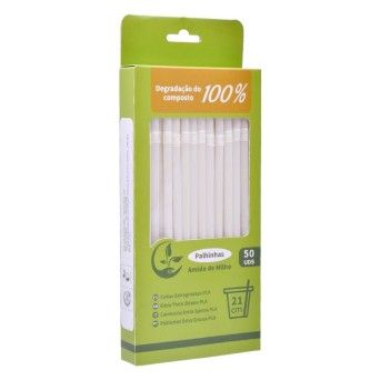PALHINHAS AMIDO MILHO 21CM 50UN