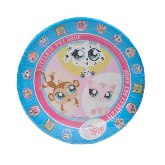 PRATO PAPEL PET SHOP 23CM 8UNI