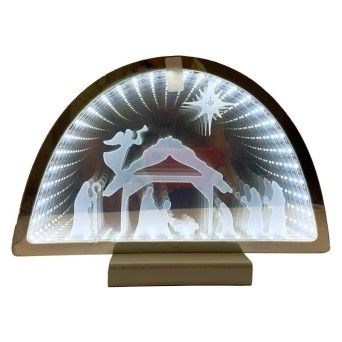 CENRIO DE NATAL 3D 30CM BRANCO FRIO 21007