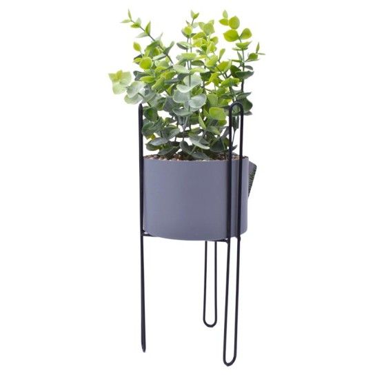 PLANTA FOLHA EUCALIPTO BMETAL CINZENTA